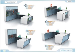 简约时尚与现代科技的完美融合——卓邦家具太空系列直型办公桌